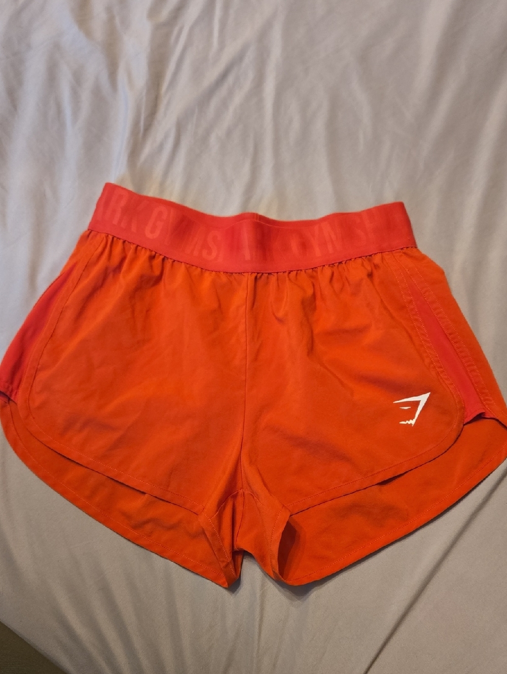 Gymshark Women's Bright Orange High-Waist Training Shorts